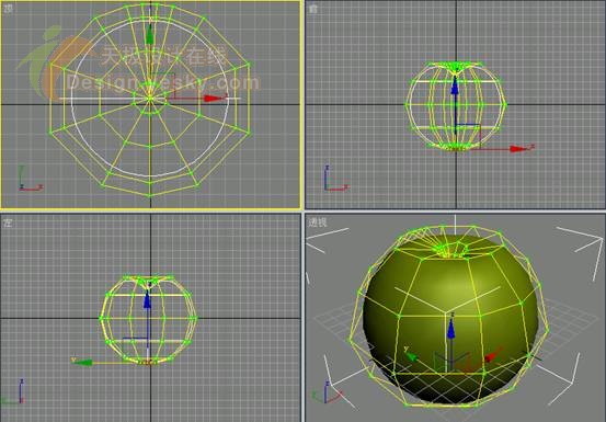 3ds MAX教程：球体工具应用打造逼真苹果_中国教程网