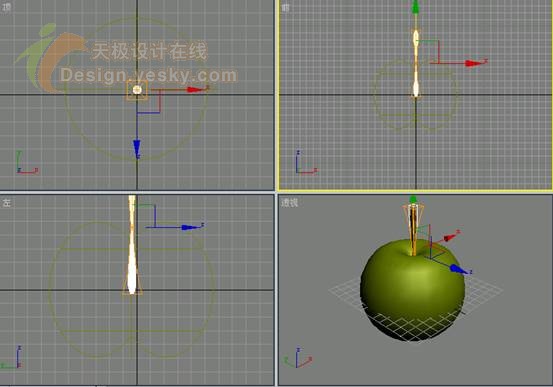 3ds MAX教程：球体工具应用打造逼真苹果_中国教程网