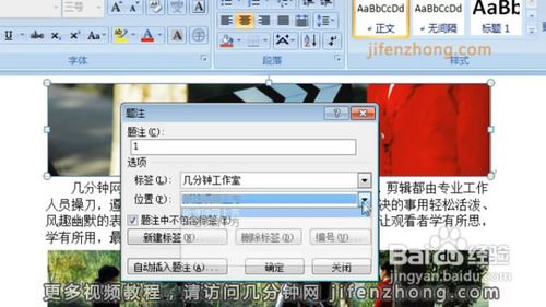 word2007为图片插入题注