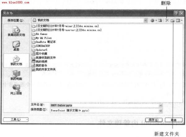 在PowerPoint2007内管理文件